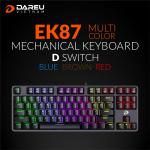 Bàn phím cơ Gaming DAREU EK87 - Black (MULTI-LED, Blue/ Brown switch)